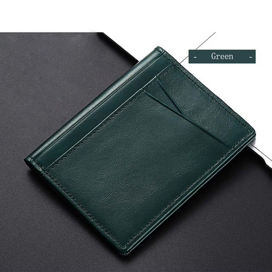 Soft Wallet 100% Genuine Leather Mini Credit Card Holder Wallets Purse Thin Small Card Holders Men Wallet